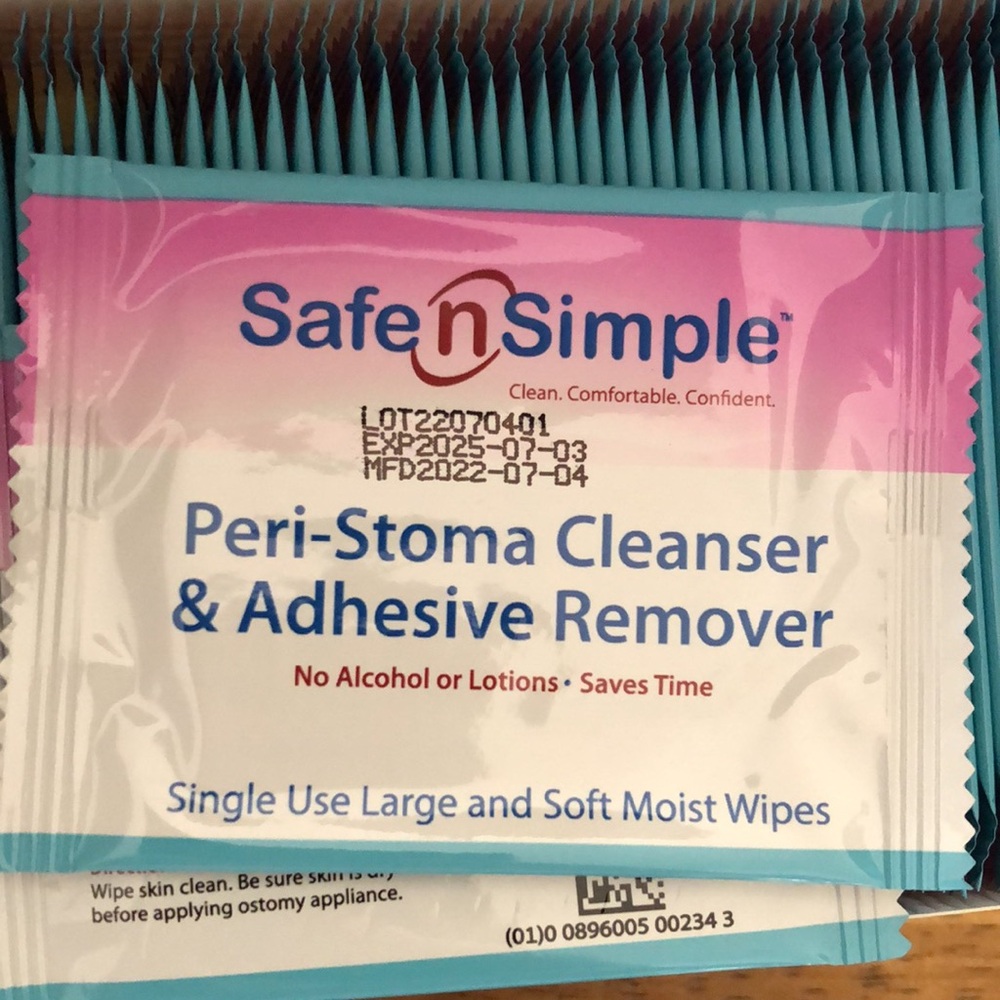 Safe n Simple Peri-Stoma Cleanser & Adhesive Wipes